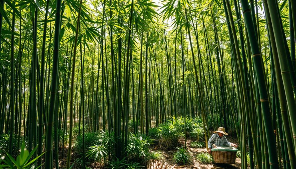 Bamboo harvesting