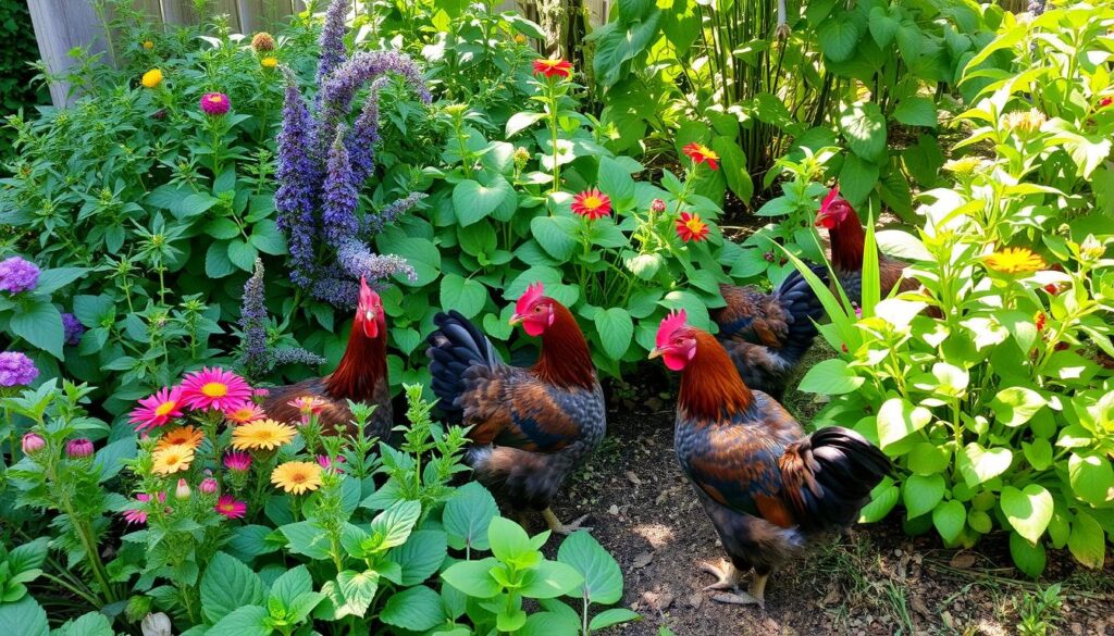 Chicken-friendly perennial plants