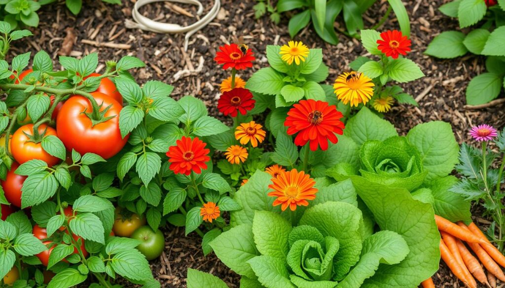 Companion planting in permaculture gardens