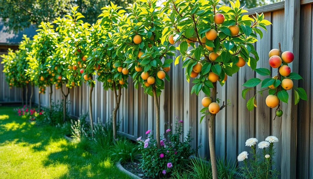 Espalier fruit trees space saving technique for small gardens