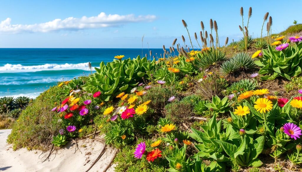 Halophytes in coastal garden