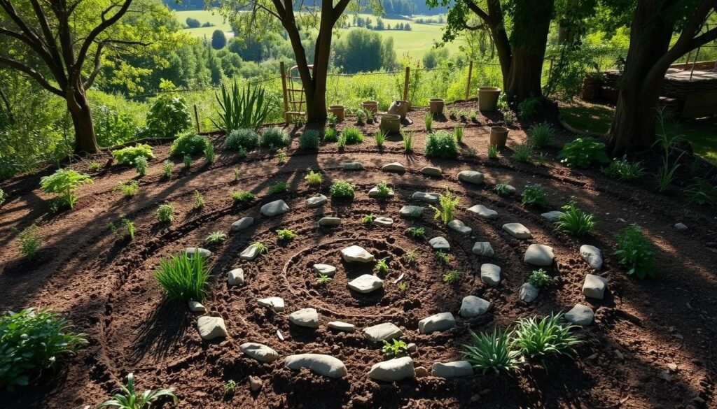 Herb spiral site selection