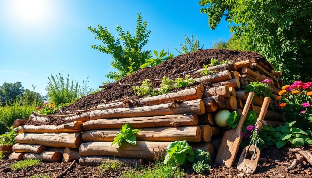 Hugelkultur Bed Planting