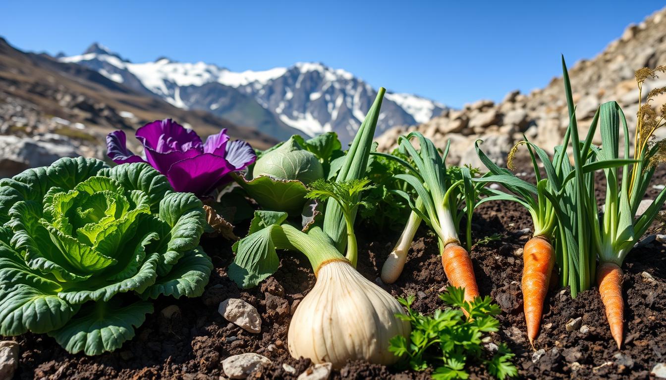 Illustration of Mountain Homes With Permaculture Gardens