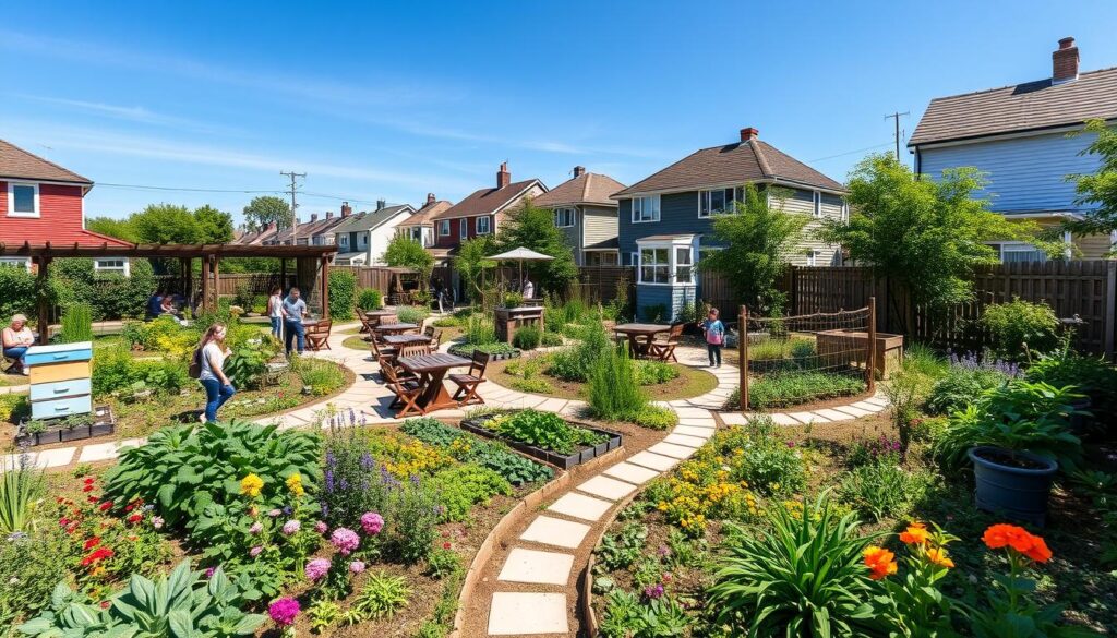 community spaces in suburban permaculture