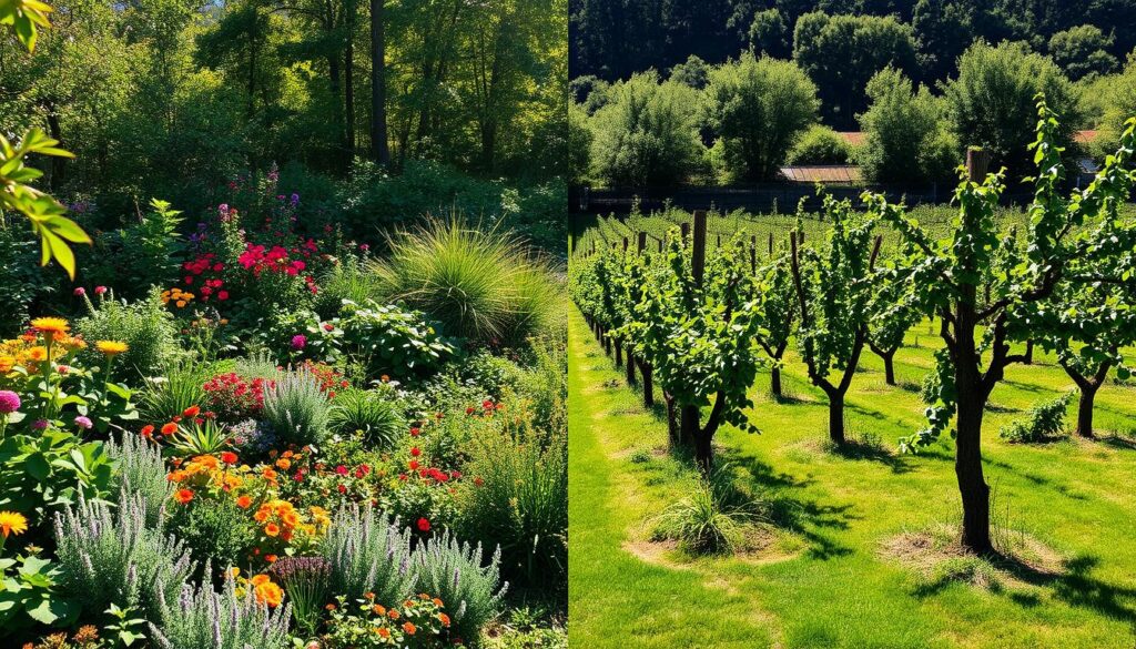 food forests vs orchards