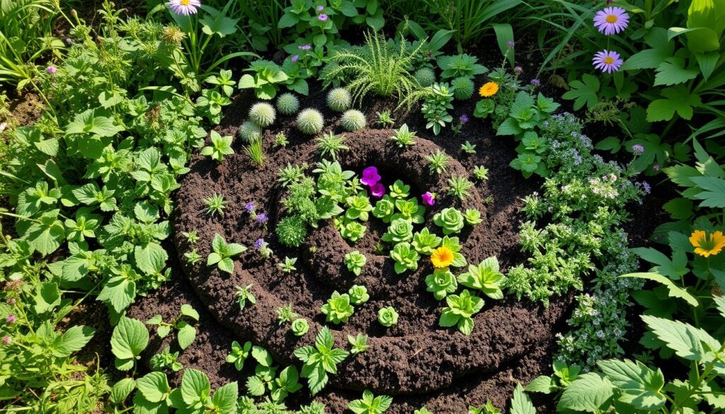 herb spirals in permaculture