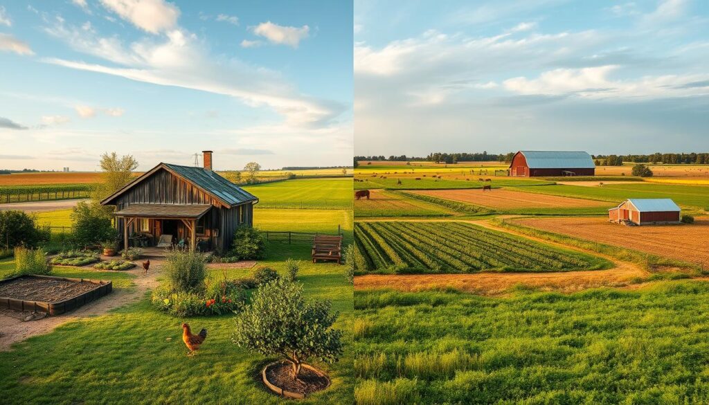 homestead vs farm