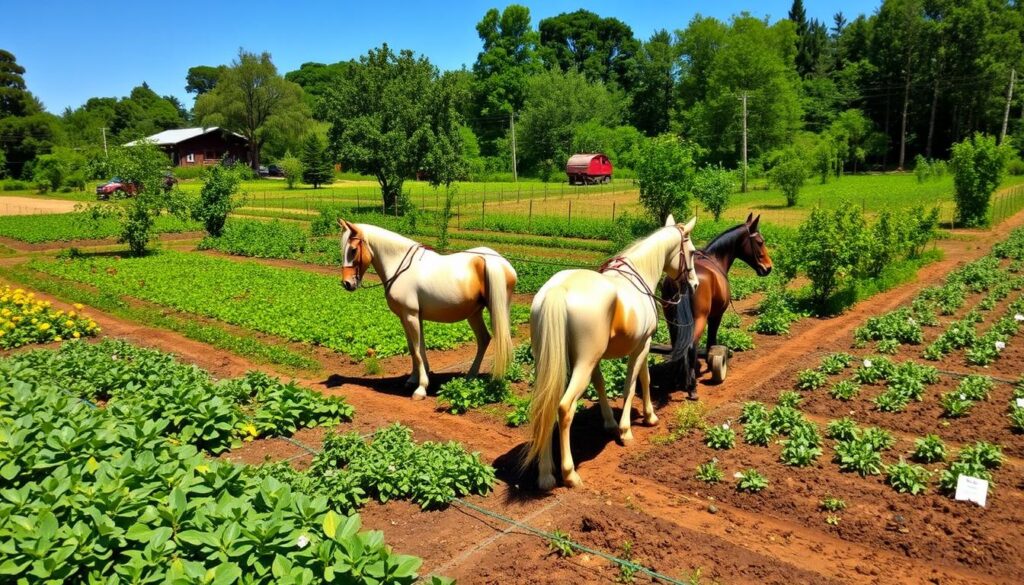 horses for working the land