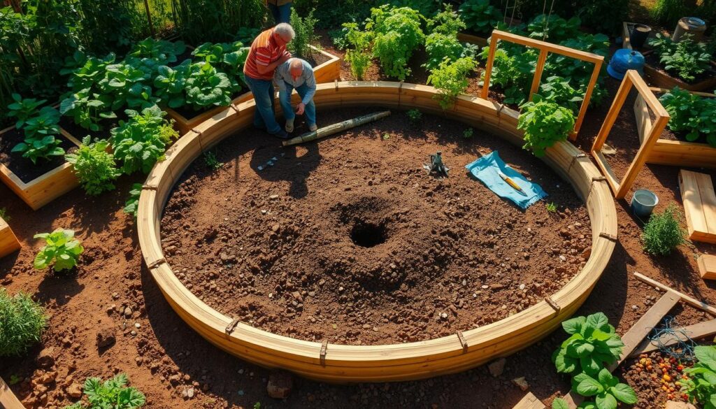 keyhole garden construction