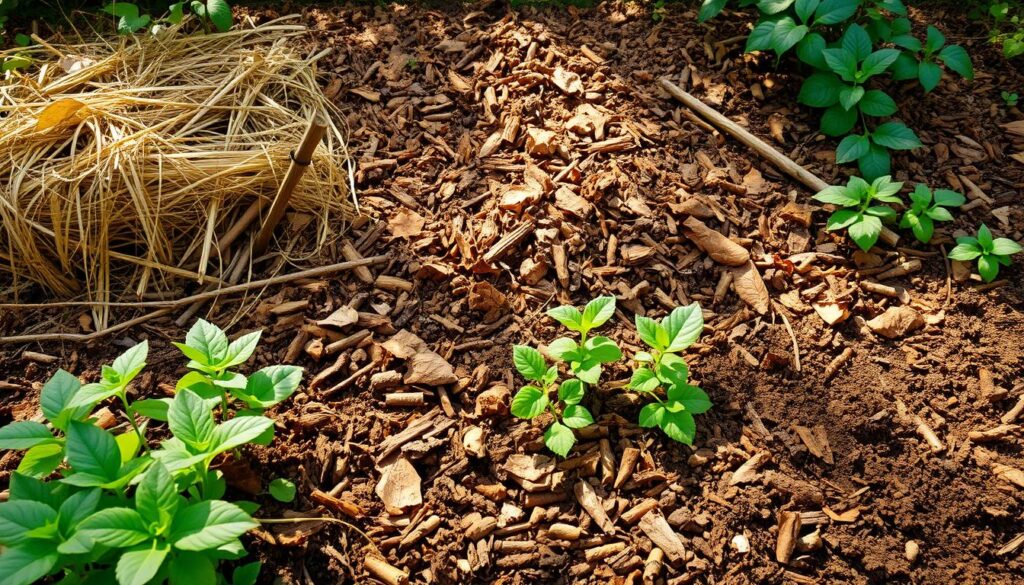 mulch layering