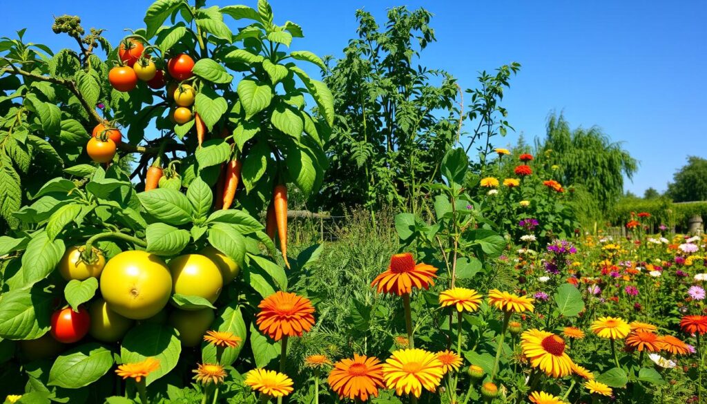 organic gardening with companion planting