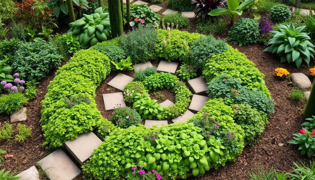 permaculture herb spiral