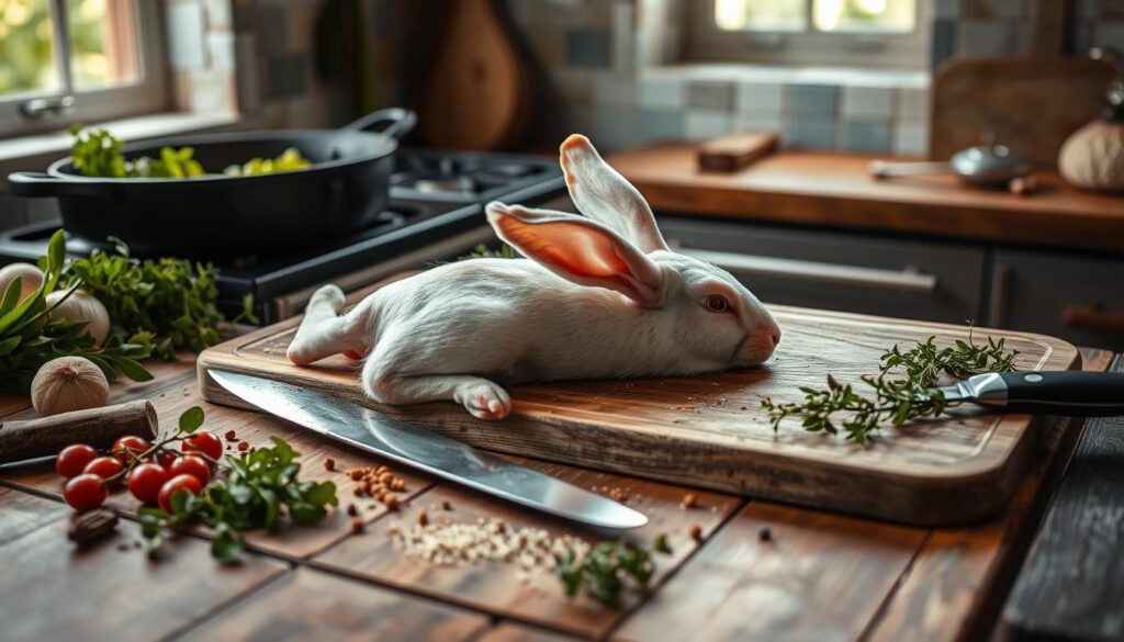 processing and cooking rabbit meat