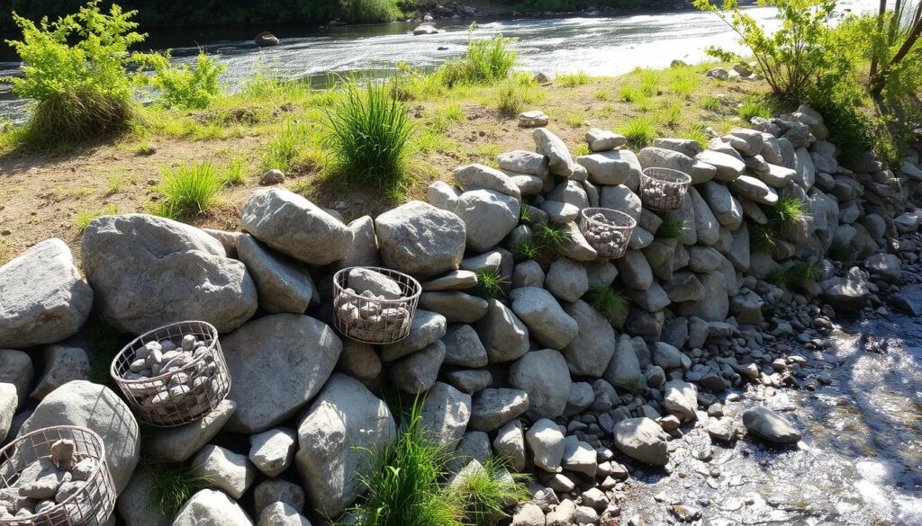 riprap and gabions