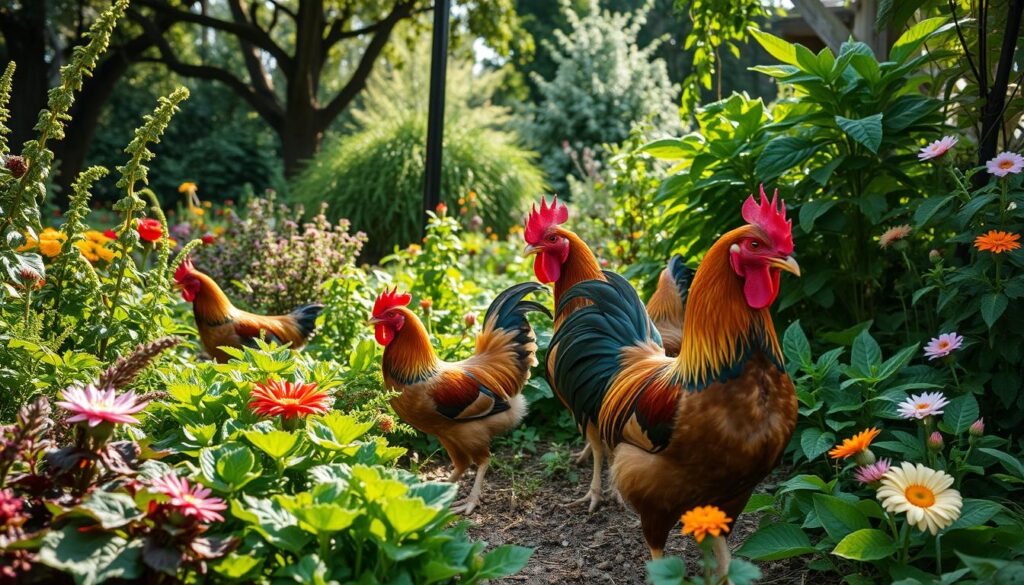 roosters-in-permaculture