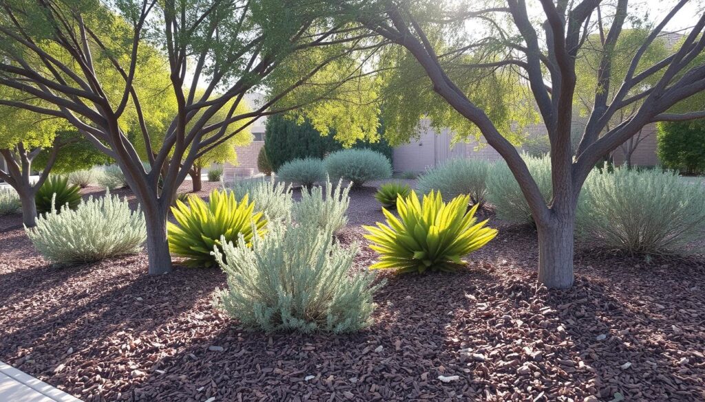 trees and shrubs mulching