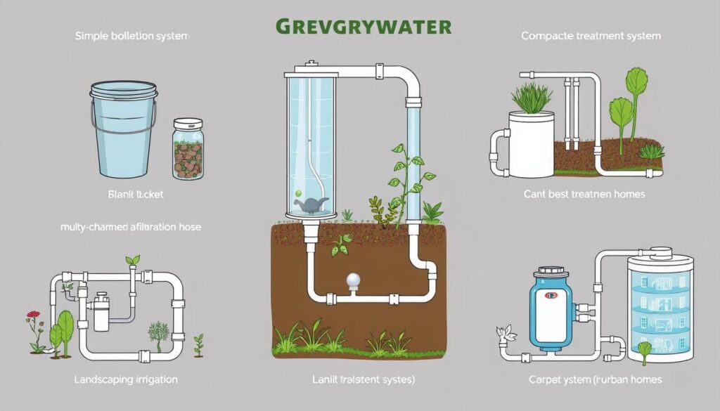 types of greywater systems