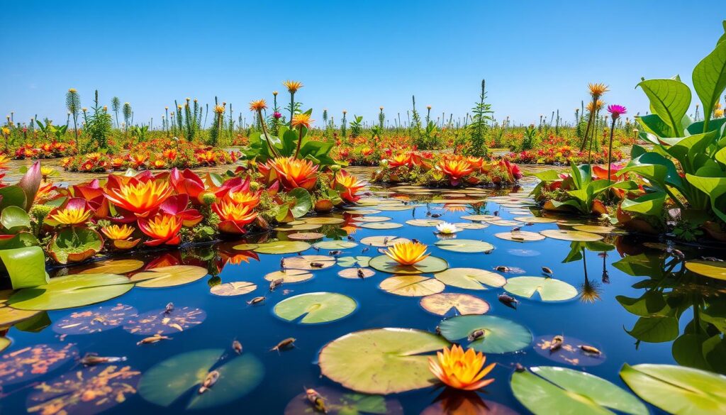 Aquatic biodiversity in floating plant beds