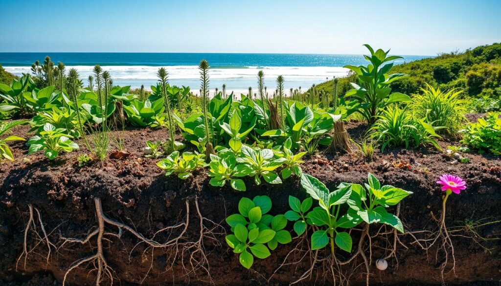 Coastal permaculture soil health