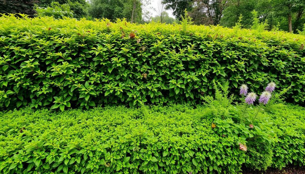 Noise-reducing hedge layers