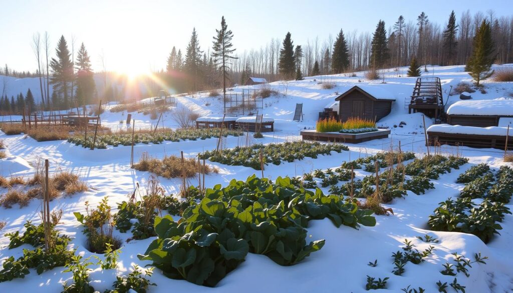 Passive snow removal techniques in permaculture