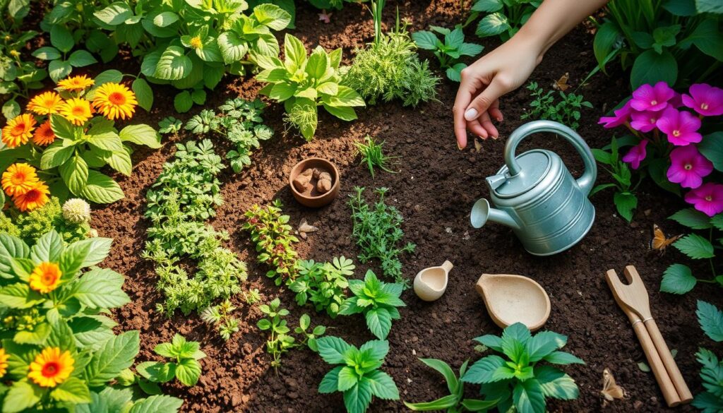 Spiral garden maintenance