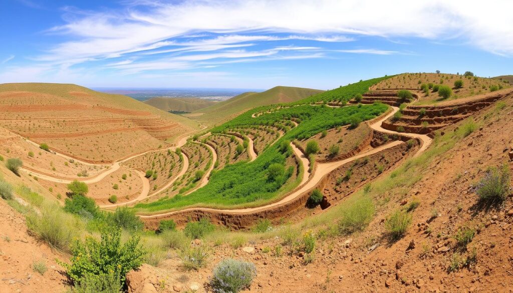 contour trenches degraded lands