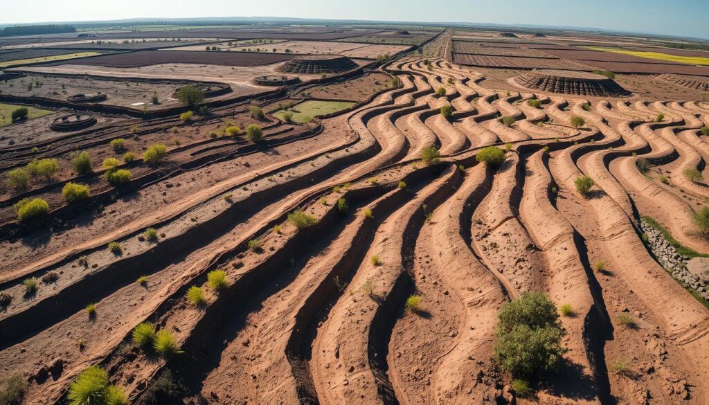 contour trenches degraded lands