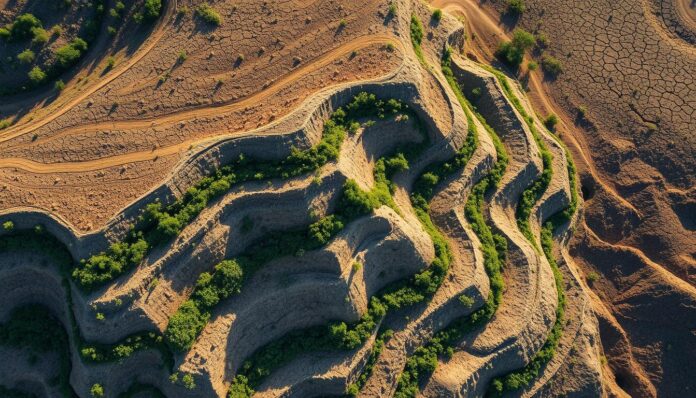 contour trenches degraded lands