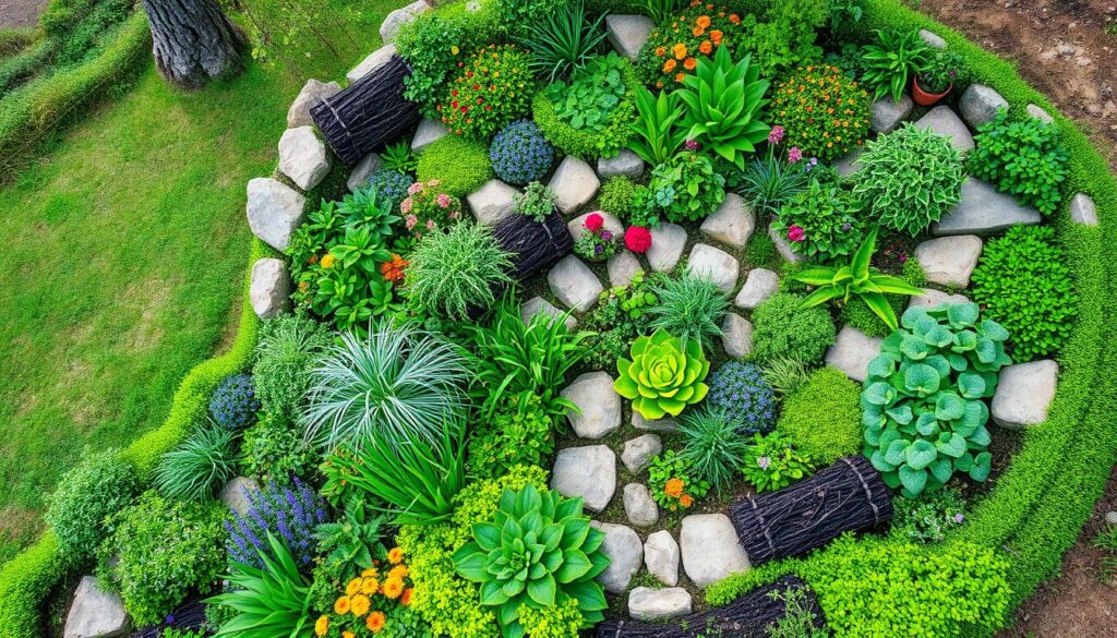 spiral garden design