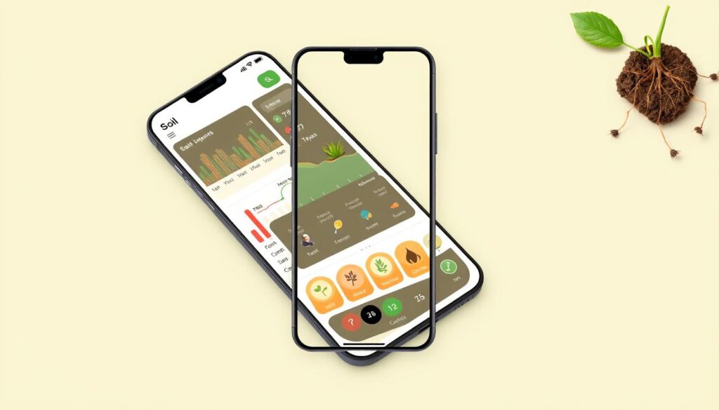 Soil Health Management Mobile App Interface